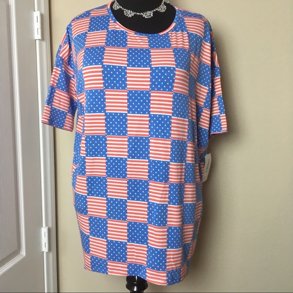 NWT LuLaRoe AMERICANA Irma Tunic Top - Picture 1 of 6